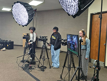 teenagers working on the a video project