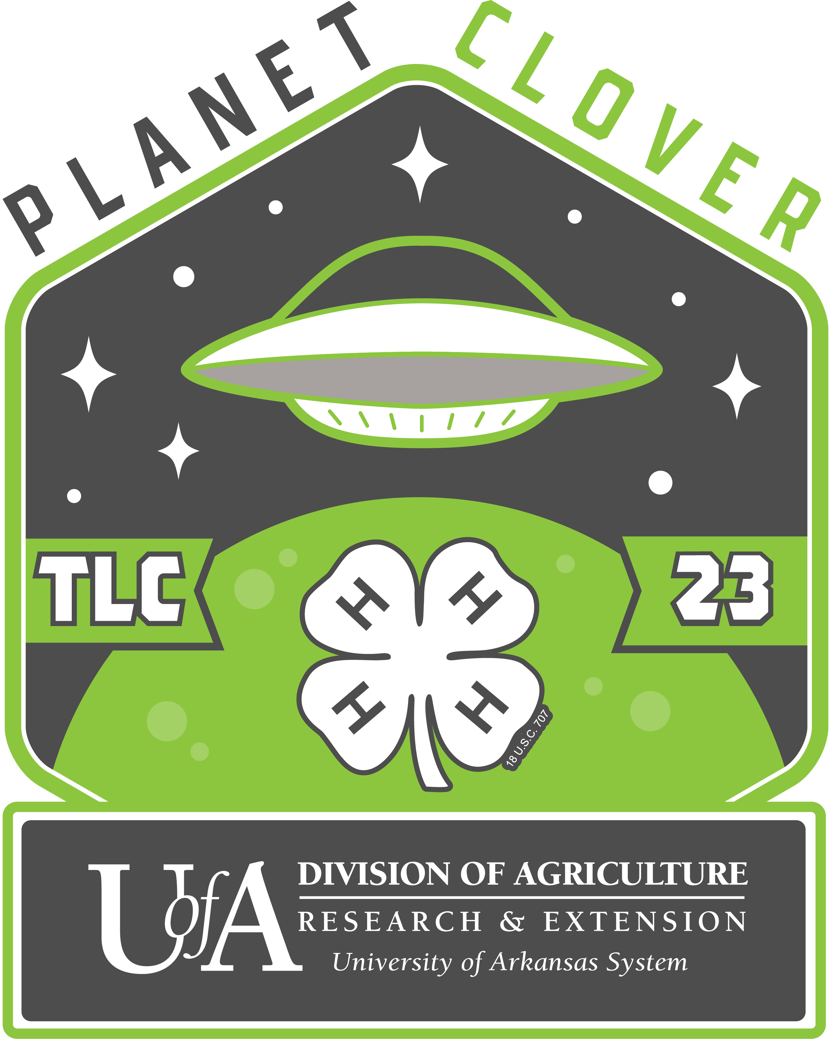 2023 Teen Leader Conference theme graphic - Planet Clover